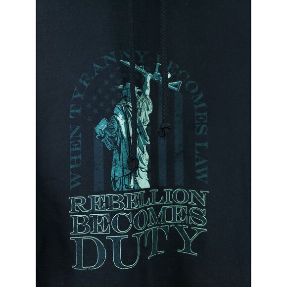 2 We The People Hooded Sweatshirts Mens Size Large Black - Picture 6 of 13